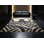 Tapis à rayures douces et moelleuses à motif nautique gris Rubio Kraken