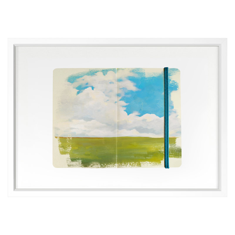 Sketchbook Landscape 7 Print by THE Studio, White Single Picture Framed