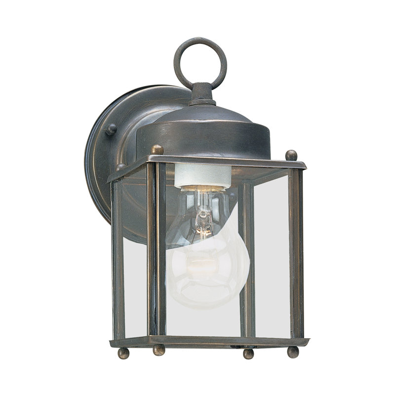 New Castle One Light Outdoor Wall Lantern from Generation Lighting , Antique Bronze