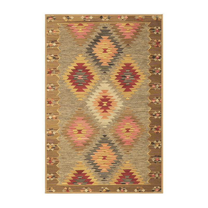 Tapis contemporains brun lavable à la machine 2583, Rectangle 2 pi x 3 pi