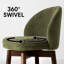 Tabouret de comptoir pivotant rembourré-1019391445