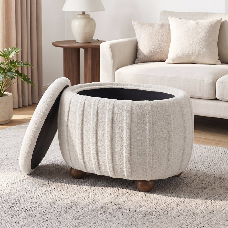 Repose-pieds pouf avec rangement 26 po, Beige