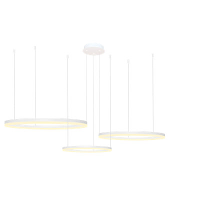 1 - Light White LED Waggon Wheel Pendant