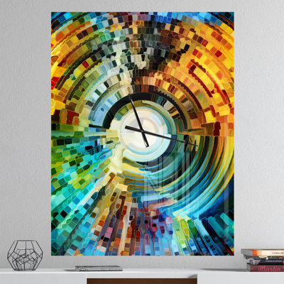 Sentiers du vitrail - Horloge murale moderne