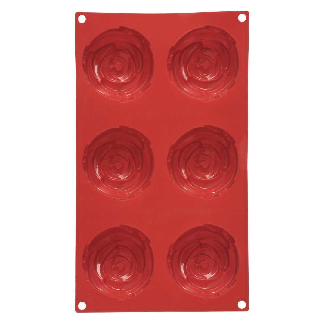 Symple Stuff Jennette 6 Cup Non-Stick Silicone Mould with Lid