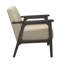 Fauteuil d'appoint en tissu et bois d'hévéa massif-195594232