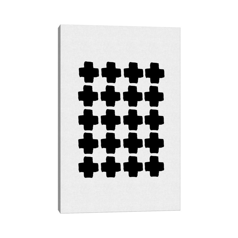 B&W Abstract III by Orara Studio - Wrapped Canvas Gallery-Wrapped Canvas Giclée, 30.48 cm H x 45.72 cm W