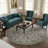 Calam Traditional Bordered Durable Performance Charcoal Gray Area Rug-321806273