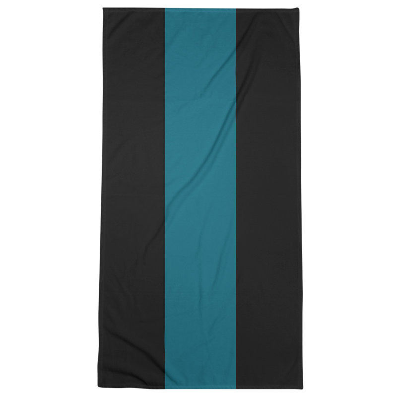 Beach Towel, Black/Teal