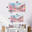 Ensemble de reproductions d'art murales roses et bleues de New York-10483659