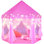 Tente de jeu Princess Castle pour filles - Grande maisonnette pour enfants rose avec lumières en forme d'étoile, tente de jeu intérieure / extérieure portable avec sac de transport, bon cadeau pour tout-petits 