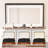 Modern Black Vanity Desk With 30.3-Inch X 19.3-Inch Mirror, 3 Lighting Options, Power Outlet, 5 Drawers For Bedroom Daily Beauty Makeup Color Adjustable, Hair Dryer Holder And Styling Skincare-321217411