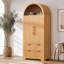 Armoire de cuisine de 72 pouces de haut Mid-Century avec 2 tiroirs, 8 tablettes réglables pour les cuisines, salon-632114785