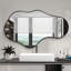 Irregular Wall Mirror, Asymmetrical Bathroom Vanity Mirror with Metal Frame, Modern Decorative Mirror-117010561-117010685