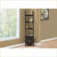 Bibliothèque contemporaine contemporaine H 69 po avec tablettes fixes et tiroir pour chambre de bureau | Espresso | Panneau de particules