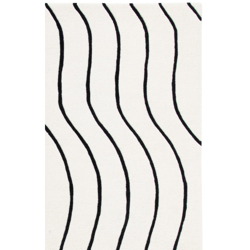 Kristian Hand Tufted New Zealand Wool Abstract Rug, Rectangle 8' x 10'