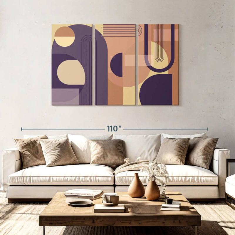 Avery Abstract Arches Purple, 48" H x 74" W
