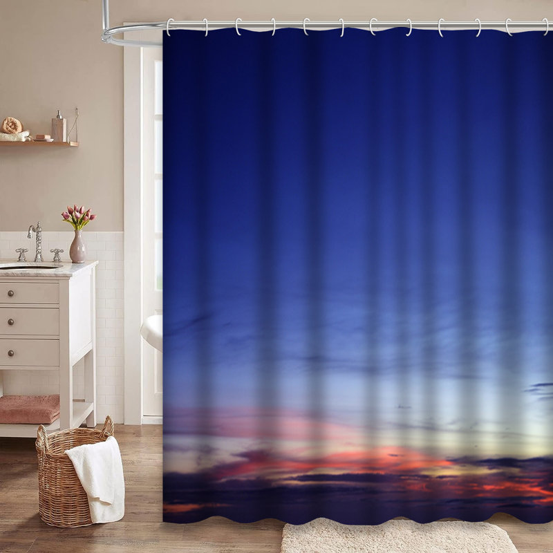 Rideau de douche avec 12 crochets Sky Night Dusk City, L 72 po x l 78 po