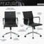 Chaise de bureau avec polyuréthane, pivotant, support lombaire, hauteur réglable, roulettes