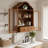 Solid Wood Wall Cabinet with Elegant Wave-733906709