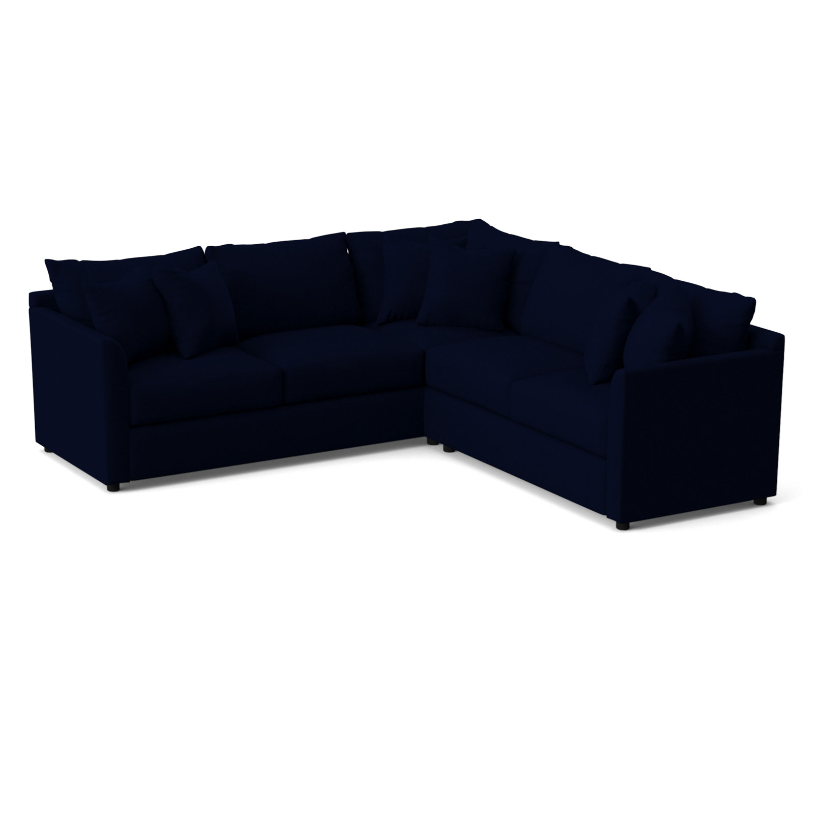 Cecelia Upholstered L-Sectional, Left Hand Facing, Canvas Navy Sunbrella® Canvas