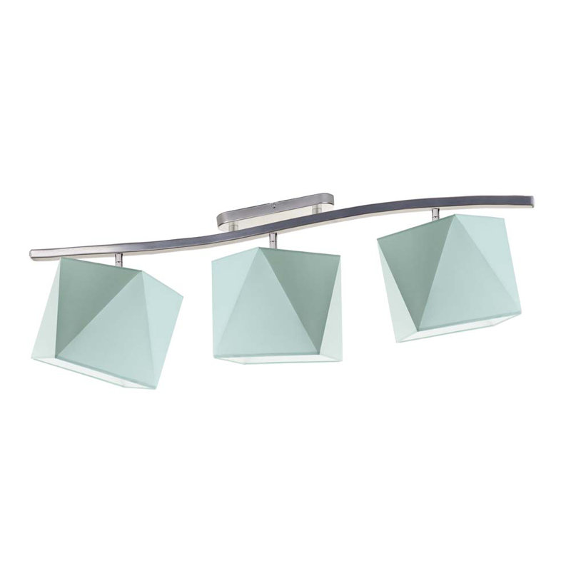 Dencil 97cm 3 -Light Track Kit, Light Blue, Chrome