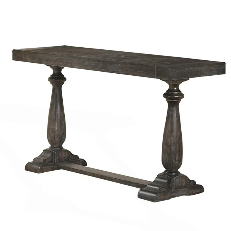 Transitional Console Table, Gray