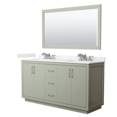 Icon 66" Freestanding Double Bathroom Vanity with Top