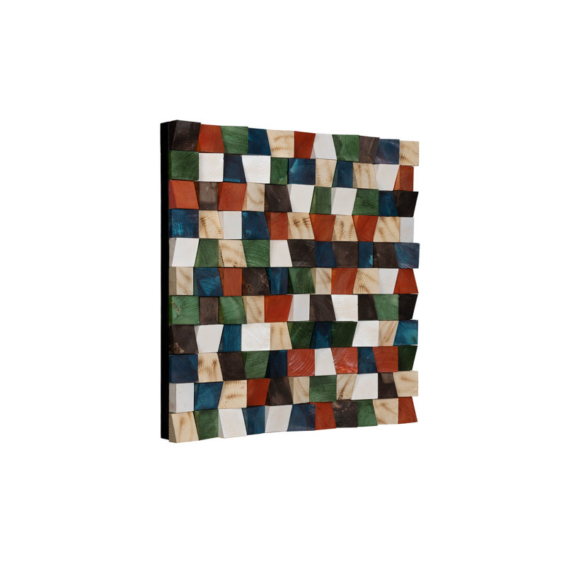 Handmade Modern Abstract Wall Decor on Solid Wood