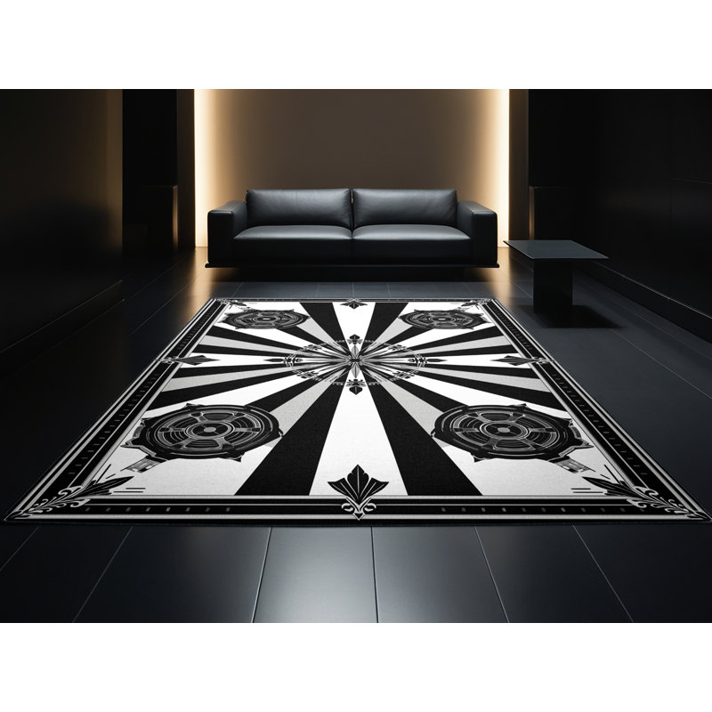 Tapis rouge chic et luxueux lavable à la machine Pacen, 2 pi x 3 pi