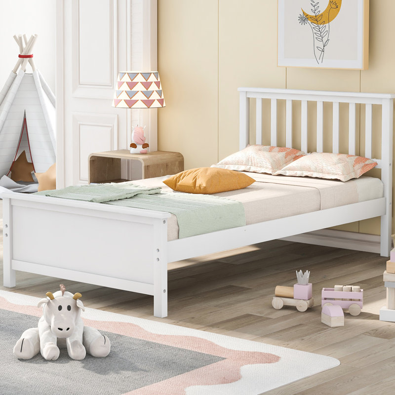 Lit plateforme simple Patino, Blanc
