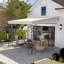 Pergola extérieure 3 m x 3 m, auvent de terrasse en métal avec trous de drainage