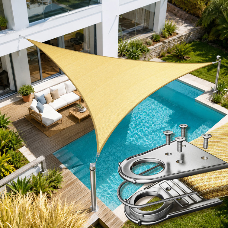 Amgo personnalisable Triangle Super Ring Sun Shade Sail 260 g / m² robuste