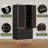 Fluted Storage Cabinet With Glass Door And 2 Drawers-2142717787