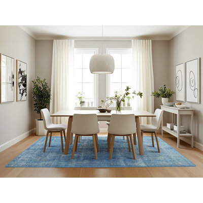 Tapis décoratif bleu cadmar