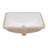 19.7"x14" White Ceramic Rectangular Undermount Bathroom Sink with Overflow