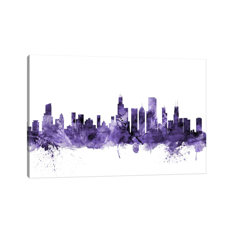 Chicago, Illinois Skyline by Michael Tompsett - Wrapped Canvas Print, 66.04cm H x 101.6cm W x 1.91cm D