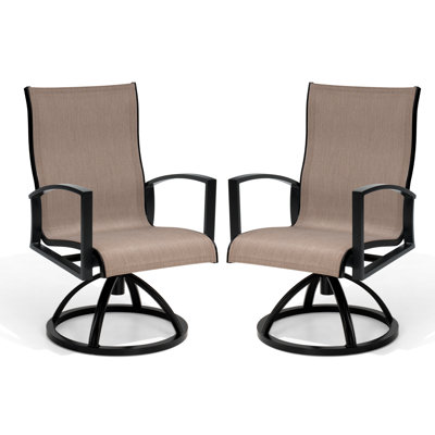 Outdoor Dining Aluminum Armchair With Sunbrella