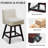 26.77 Inch Swivel Counter Height Bar Stool(Set of 2) With Open Back & Oak Wood Legs, Nailhead Trim For Pub, Bistro, Kitchen, Cafe-2052789447-2052789440