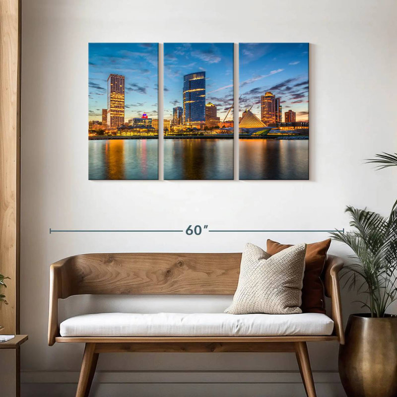 Senne Milwaukee Cityscape, 28" H x 45" W
