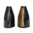 Botanist Round Horn Salt and Pepper Shakers, Black