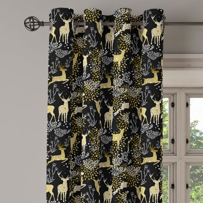 Sateen Blackout Curtains / Drapes Single Panel