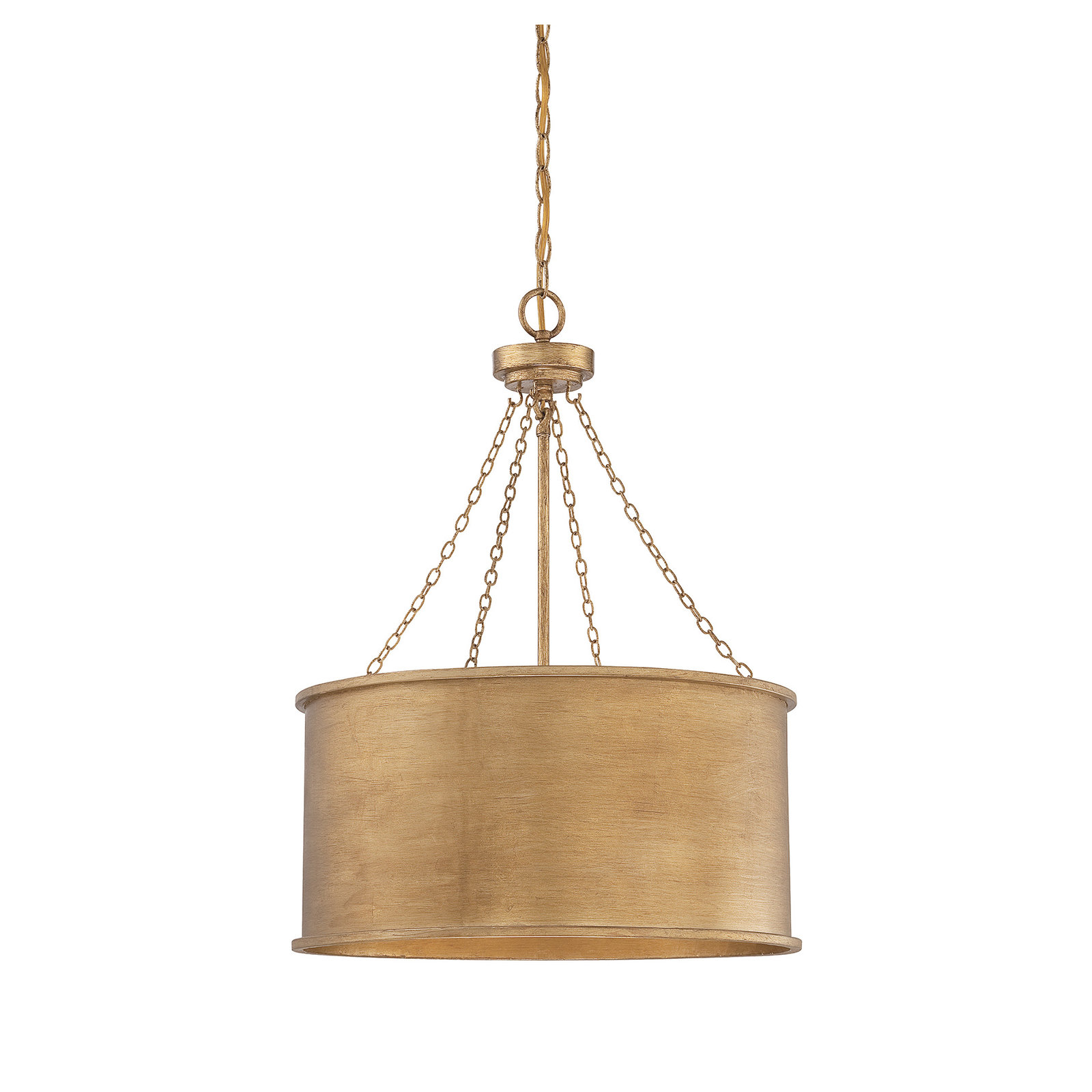 Soho 6-Light Chandelier, Gold Patina, 4 Lights, 26.5" H x 19" W x 19" D