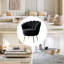 Fauteuil demi-tonneau en velours 30 po Hendrix-2112441286