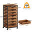 Armoire de rangement à 7 tiroirs avec roulettes, chariot de rangement en bois