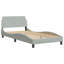 Structure de lit vidaXL sans matelas Hanko gris clair 100x203 cm velours-139011349-139011354