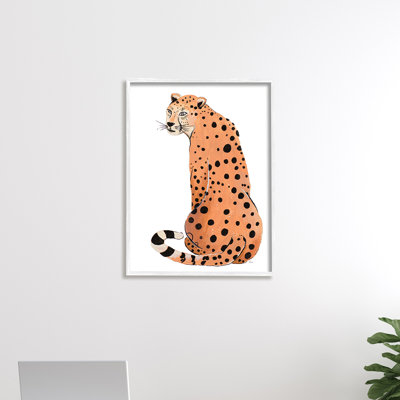 Chat de la jungle orange, taches audacieuses, animal de safari - peinture