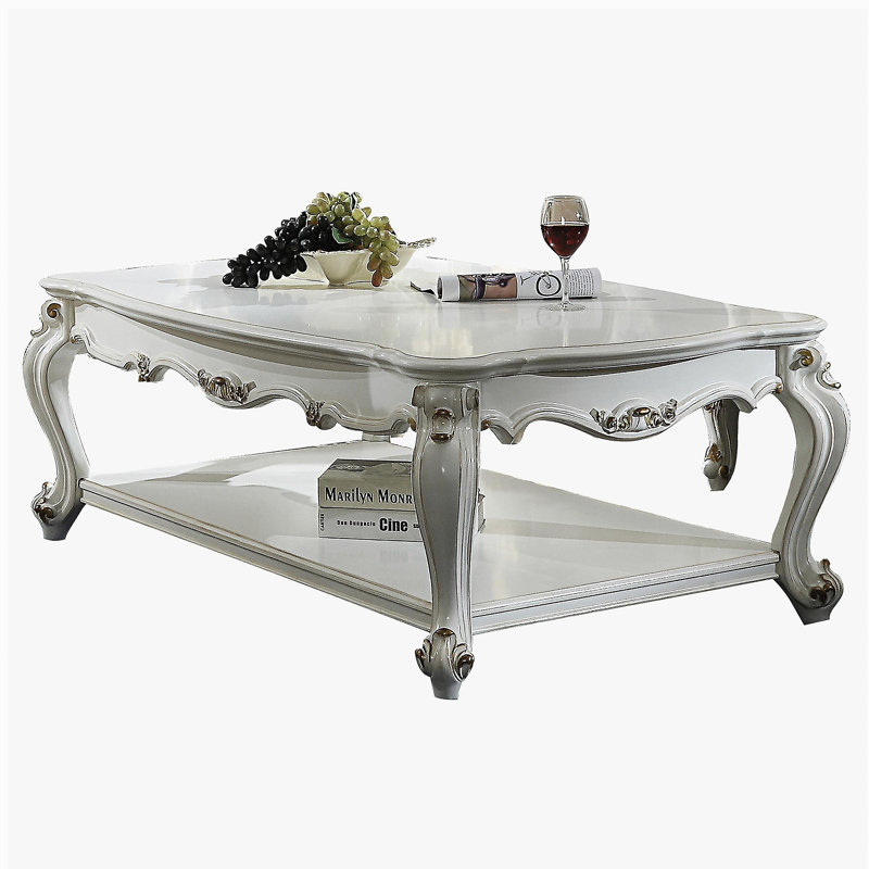 Antique pearl coffee table with base