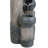 Sunnydaze Weather-Resistant Cascading Tiered Cups Contemporary Gray Polyresin Solar Water Fountain with Light