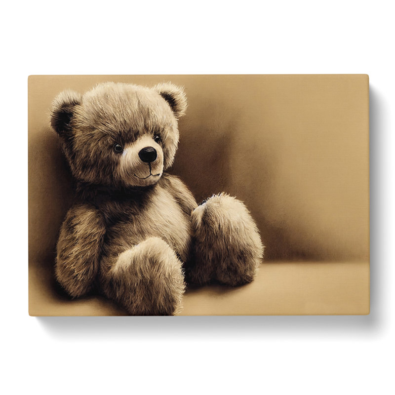 Sensational Teddy Bear - Wrapped Canvas Print, 35cm H x 50cm W x 3cm D